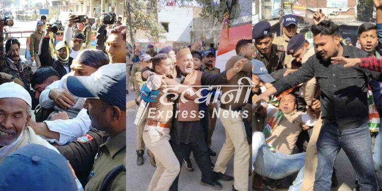 सीएम धामी के हल्द्वानी आगमन का ज़ोरदार विरोध