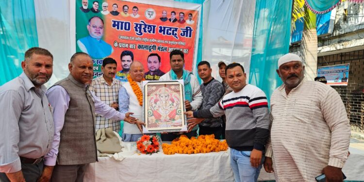 भाजपाइयों ने सुरेश भट्ट का किया स्वागत
