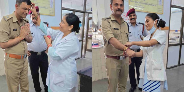 डॉक्टर बहनों ने नैनीताल पुलिस को राखियां बांधी