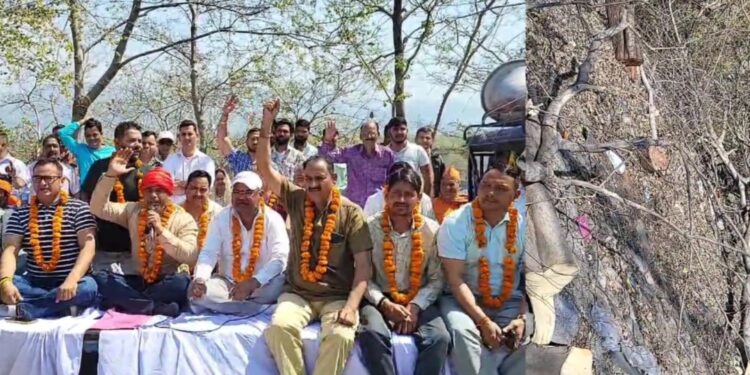 सड़क निर्माण में देरी से भड़के ग्रामीण, गौला पुल के पास अनिश्चितकालीन धरना शुरू