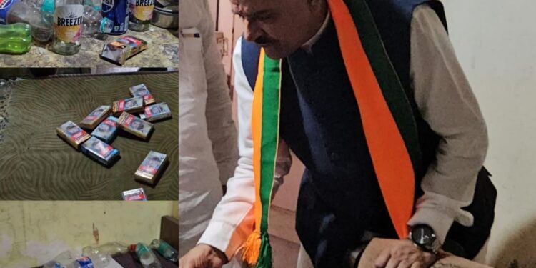 गेस्ट हाउस में शराब की बोतलें और ताश की गड्डियां देख भड़के सांसद अजय भट्ट