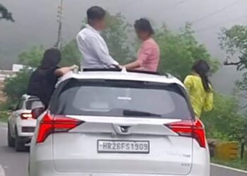 स्टंटबाज़ी का वायरल वीडियो बना सबक, हरियाणा नंबर की गाड़ी पर नैनीताल पुलिस की सख्त कार्रवाई