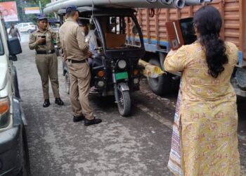 परिवहन विभाग का सख्त प्रवर्तन अभियान, 62 वाहनों के चालान, 6 वाहन सीज 