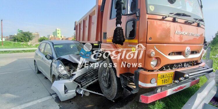 गौलापार–तीनपानी बाईपास पर फिर हुआ बड़ा सड़क हादसा, ट्रक की टक्कर से कार सवार पांच लोग घायल 