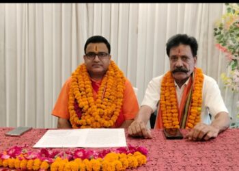 जागेश्वर धाम के मुख्य पुजारी हेमन्त भट्ट बने अंतर्राष्ट्रीय महामंत्री, सप्तऋषि अखाड़ा परिषद के मंच से किया गया पट्टाभिषेक