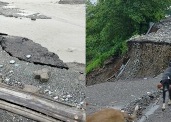 बारिश बनी परेशानी: बनभूलपुरा-गोलापुल सड़क फिर धंसी, विभागीय लापरवाही ने जनता को फिर संकट में डाला 