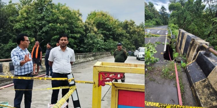 चोरगलिया–सितारगंज मार्ग पर सुखी नदी पुल का हिस्सा क्षतिग्रस्त, आवागमन बंद, कल से शुरू होगा मरम्मत कार्य