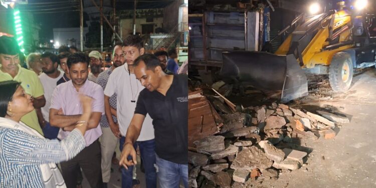 हल्द्वानी में चला प्रशासन का बुलडोज़र, सड़कों का समतलीकरण शुरू