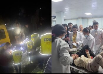 ज्योलीकोट में भीषण सड़क हादसा: टेंपो ट्रैवलर खाई में गिरा, दो की मौत, 15 घायल