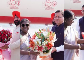 जौलीग्रांट एयरपोर्ट पर राष्ट्रपति द्रौपदी मुर्मु का भव्य स्वागत