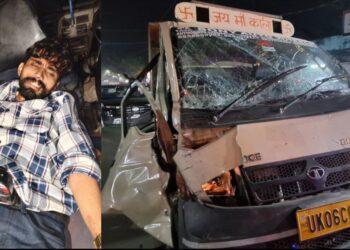 गौलापार बाईपास पर हादसा, फॉर्च्यूनर से टकराया छोटा हाथी, चालक गंभीर घायल