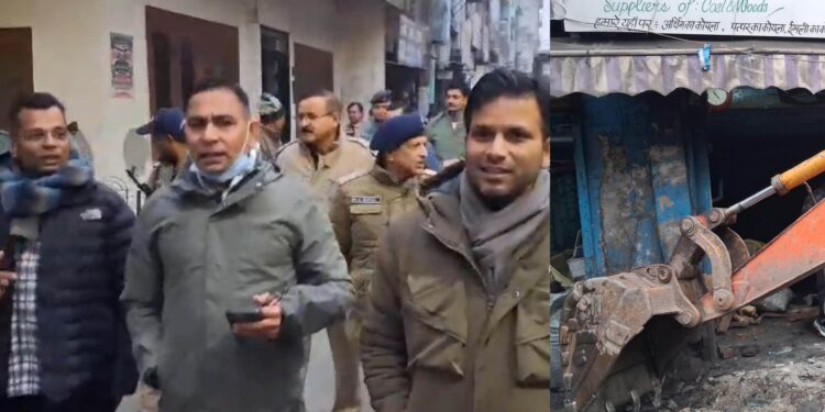 आज़ाद नगर लाइन नंबर-1 में चला सख़्त अतिक्रमण हटाओ अभियान