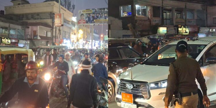 जाम में फंसे DM, सुरक्षाकर्मी ने उतरकर बनाया रास्ता, देखे Video