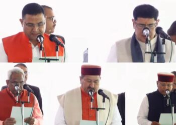 धामी कैबिनेट का विस्तार: पांच विधायकों ने ली मंत्री पद की शपथ