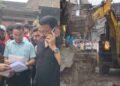 लाइन नंबर-1 में अतिक्रमण पर चला बुलडोजर, 15 से 20 अवैध निर्माण ध्वस्त
