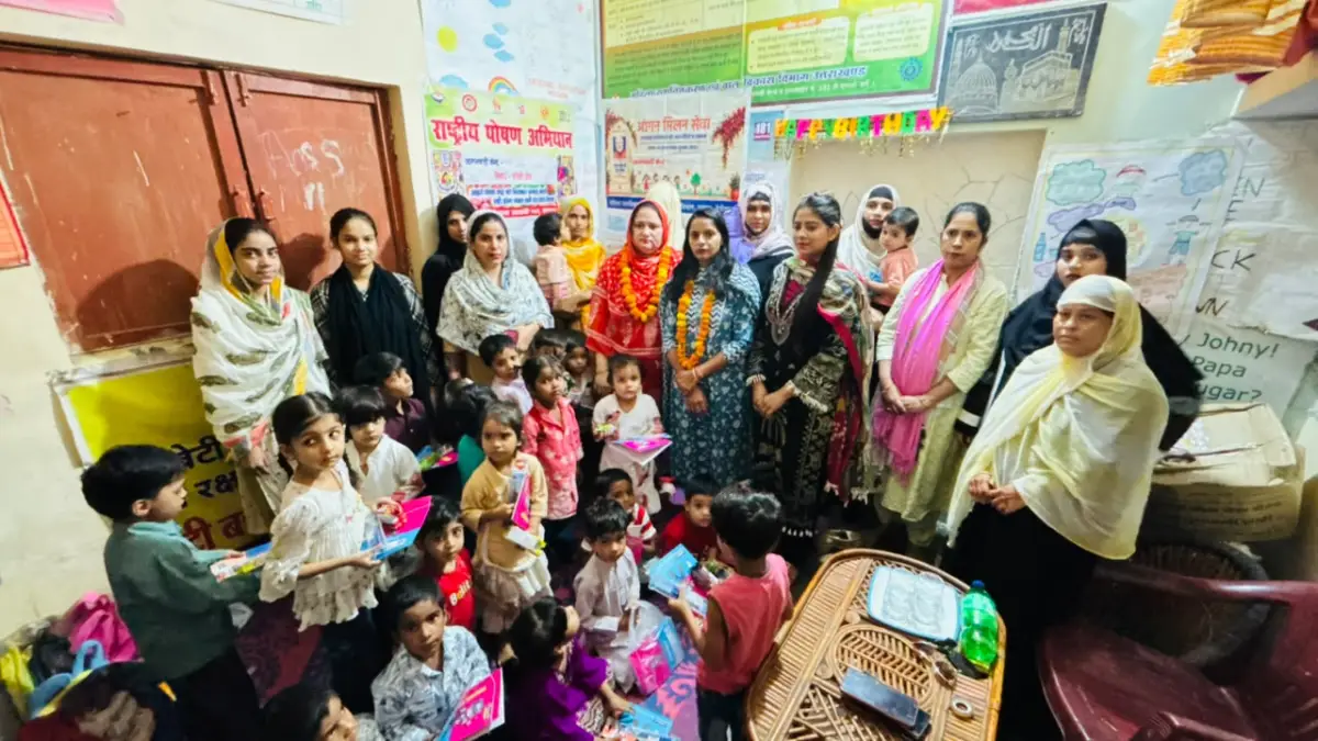 सेवा संकल्प अभियान के तहत सजे आंगनबाड़ी केंद्र, ‘आंगन का मिलन सम्मेलन’ में कार्यकर्ताओं का सम्मान